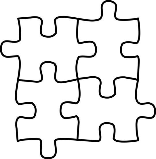 Puzzle Clip Art - Puzzle Pieces Icon White (542x550)