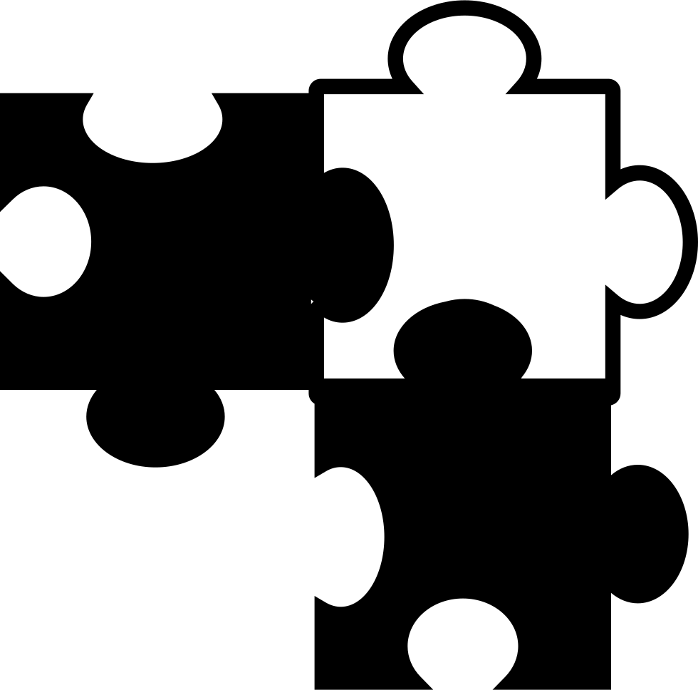 Puzzle Pieces In Black And White Variant Comments - Puzzle Icon Png (980x968)