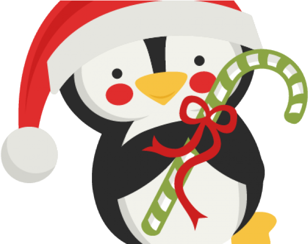Candy Cane Clipart - Christmas Penguin Png (640x480)