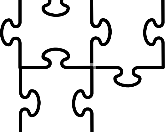 534 X 594 - Puzzles Clip Art Black White (534x425)