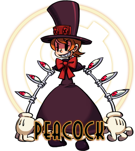 Peacock - Skull Girls Peacock (447x500)