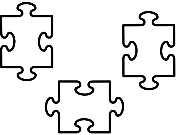 Puzzle Pieces Template (600x458)