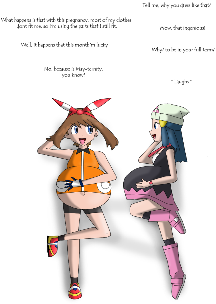 May And Dawn By Butybot2 - May And Drew Pokemon Fat (753x1061)