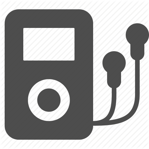 Ipod Clipart Music Player - Ipod Icon With Headphones (512x512)