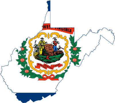 West Virginia State Flag Map (400x400)