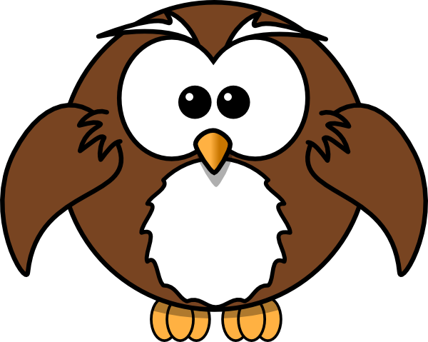 Flying Owl Clipart Black And - Cartoon Owl Shower Curtain (600x479)