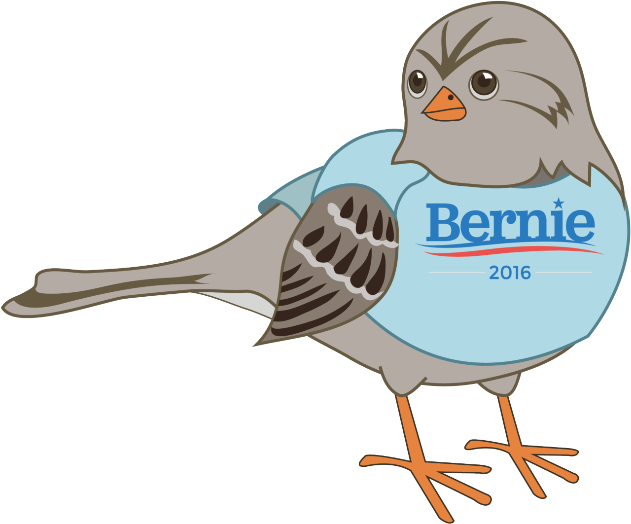 Illustrations Bernie2016 Bernie Sanders Bird Bernie - Bernie Sanders Presidential Logo Button - 2.25" 2016 (1280x1063)