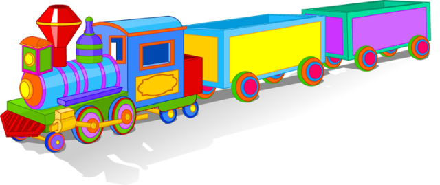 Toys, Toys And More Toys - Toy Train Clip Art (640x269)