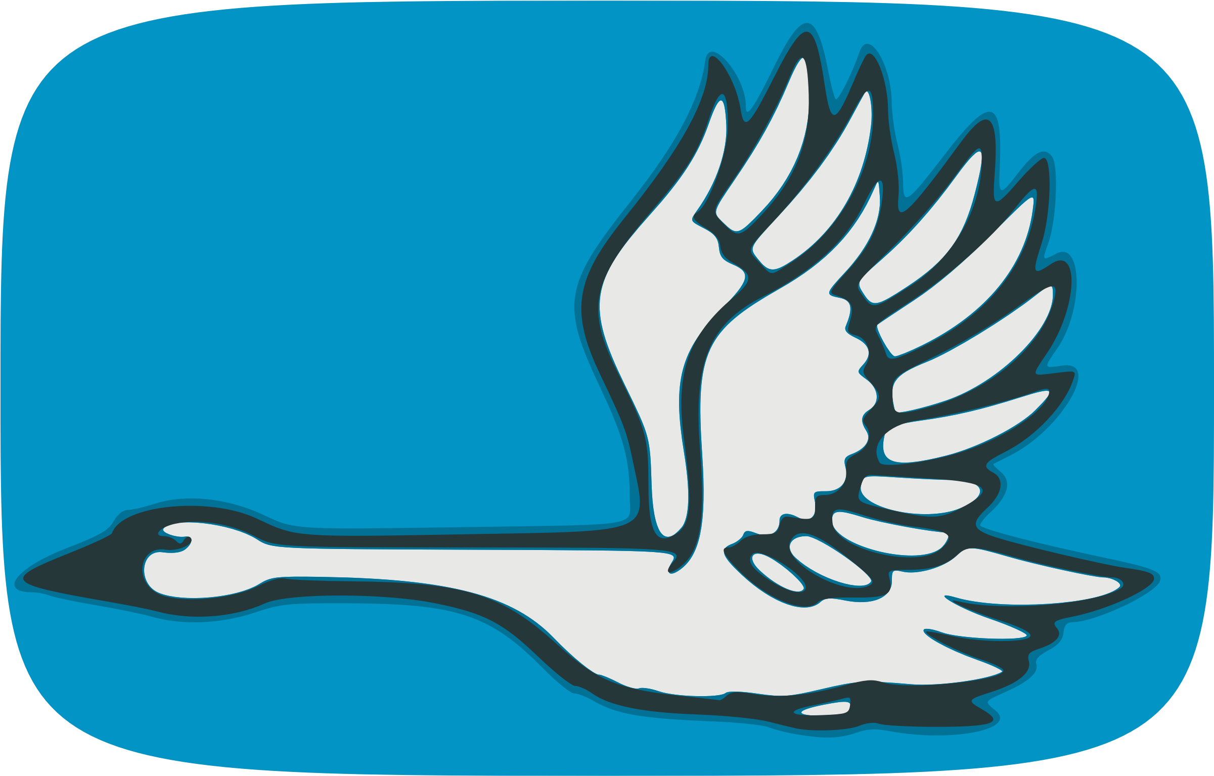 Swans Flying Clipart - Flying Swan Clipart (2400x2400)