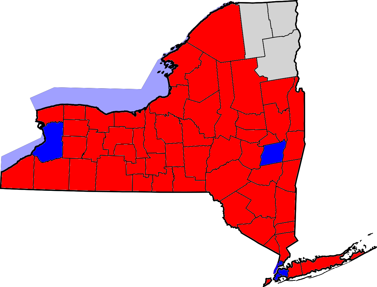 United States Senate Election In New York, 2000 - State Of Long Island (1280x976)