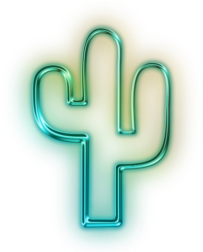 Cactus Symbol Png High-quality Image - Neon Cactus Transparent Background (512x512)