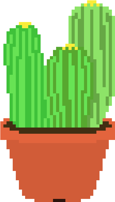 Cacty Cactus - Cactus Pixel Png (530x700)