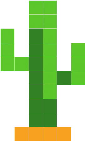 Little Cactus - Minecraft Pixel Art Cactus (365x450)