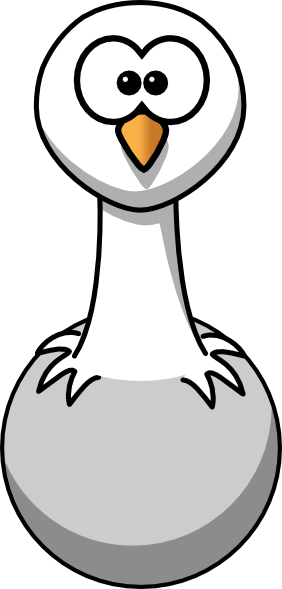 Duck Head Clip Art - Cartoon Ostrich (282x589)