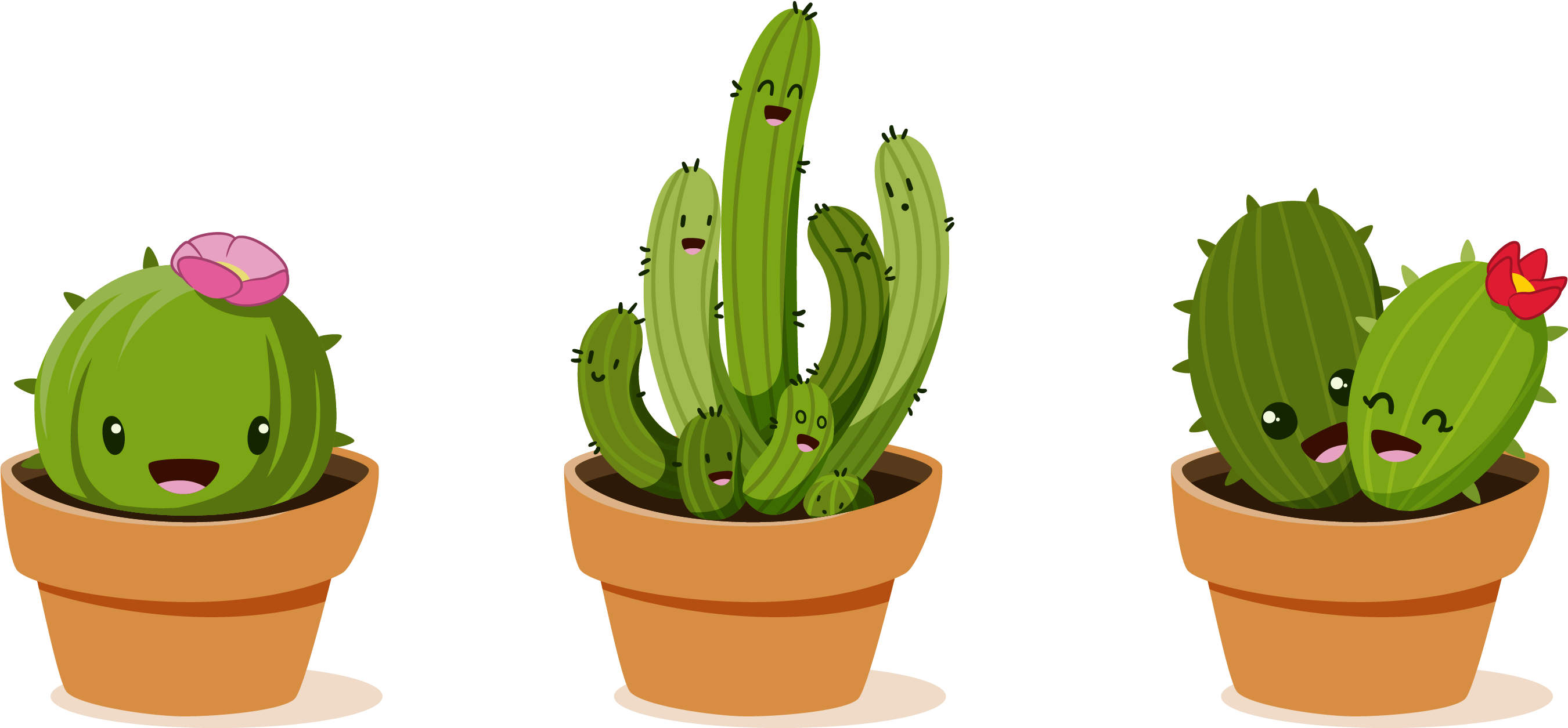 Cactaceae Drawing Clip Art - Cactus Para Imprimir (2706x1285)