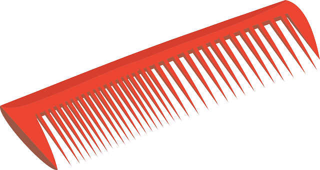 Hair Comb, Red, Barber, Barbering, Tool, Hair - Comb Clipart (640x340)