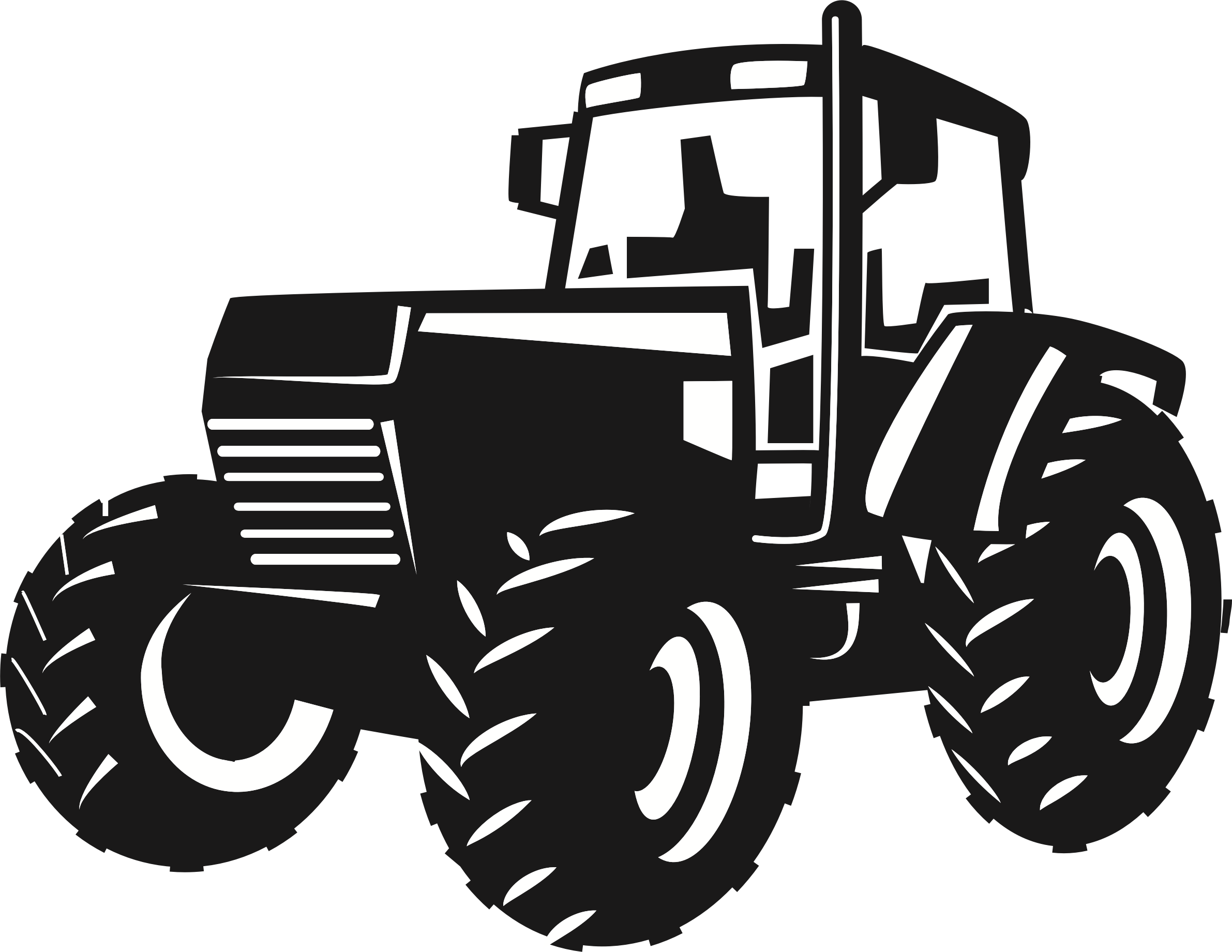 Big Image - Tractor Vector (2382x1841)