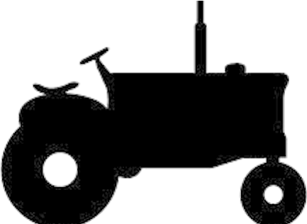 Rusty Farm Tractor Shape - Tractor Silhouette Clip Art (500x315)