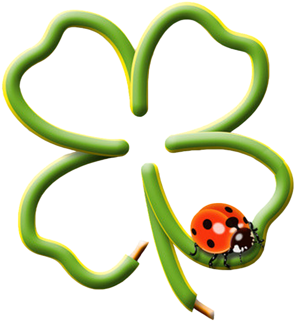 Please Let Me Know If You Need Anything Happy Showing - Ladybug On Four Leaf Clover (720x720)