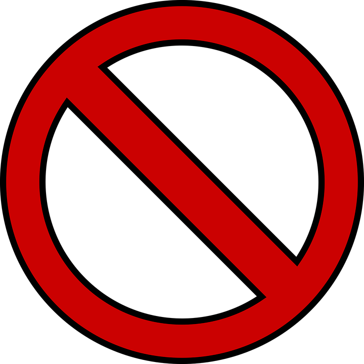 Ban Pixabay - Prohibitory Sign (720x720)