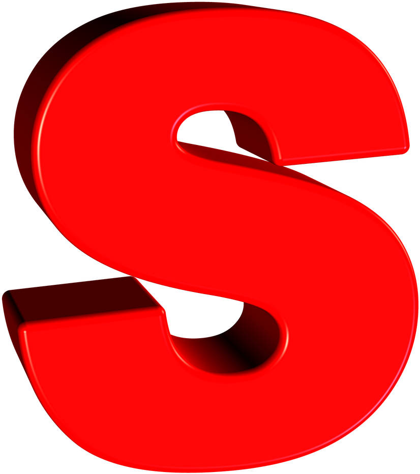 Letter Case Alphabet Clip Art - Letter S 3d Png (1280x1280)