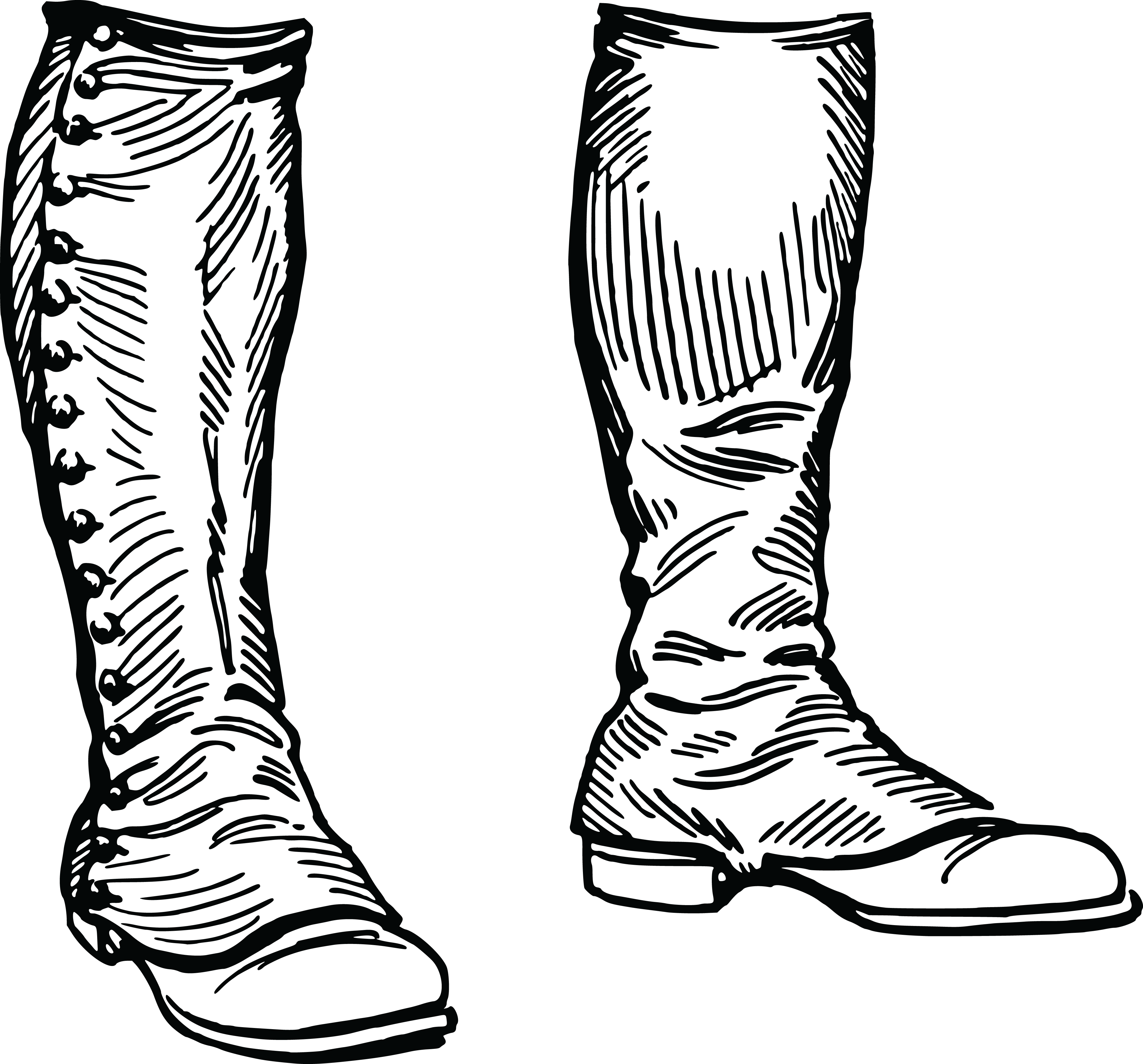 Free Clipart Images - Riding Boots Vector Black (4000x3723)