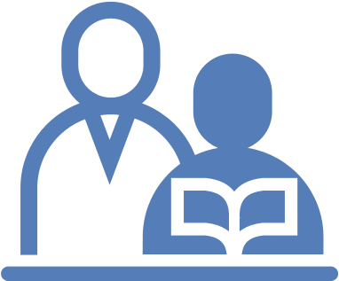 Icons Teacherstudent Blue Teacher And Student Icon Png 400x400 