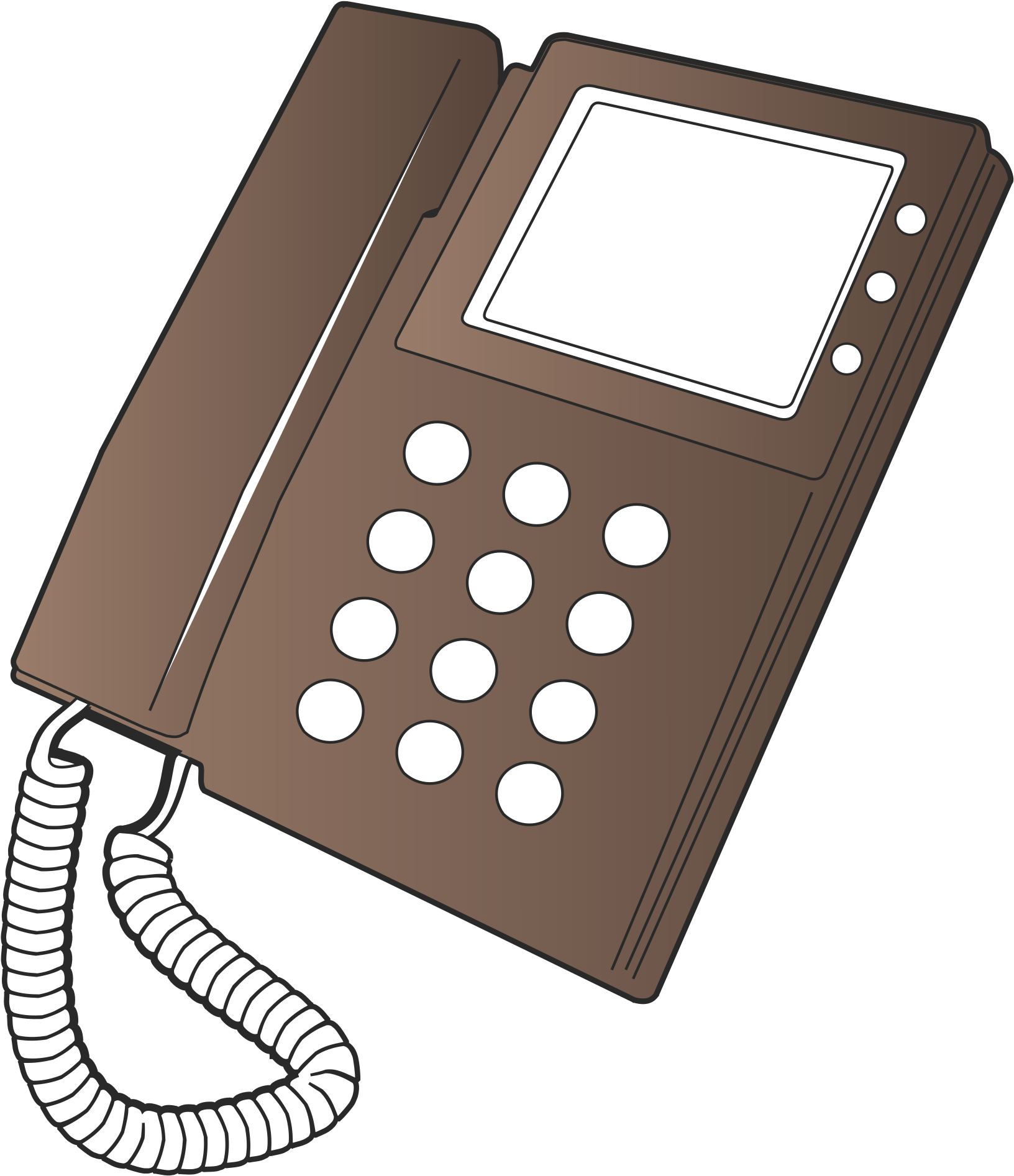 Telephone Clipart Office Desk - Telephone (2400x2400)