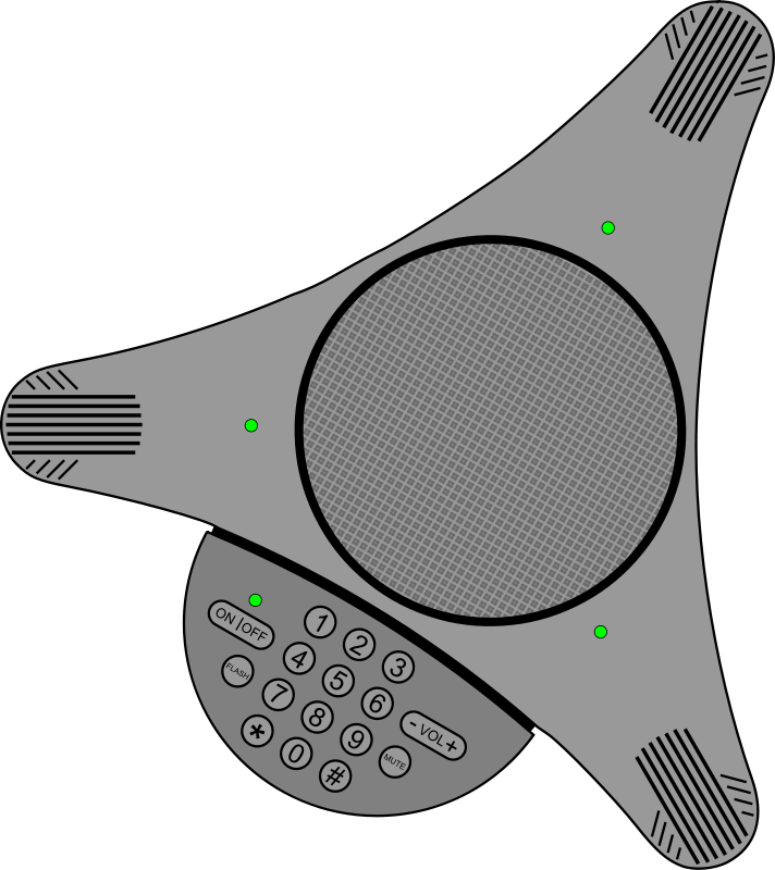 Vector Graphics Of Conference Office Phone - Polycom Clipart (958x1076)