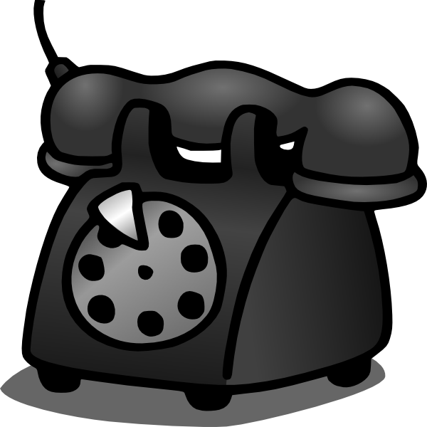Office Phone Clipart - Old Telephone Clipart (600x600)