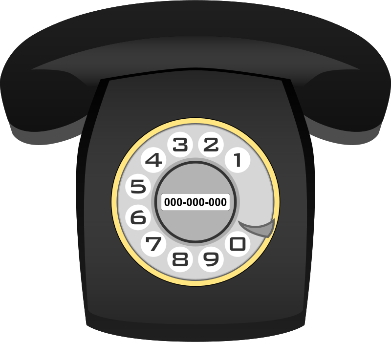 Phone Clipart Classic - Rotary Phone Png (800x700)