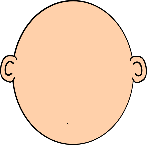 Blank Face Clipart - Cartoon Grandpa Face (600x593)
