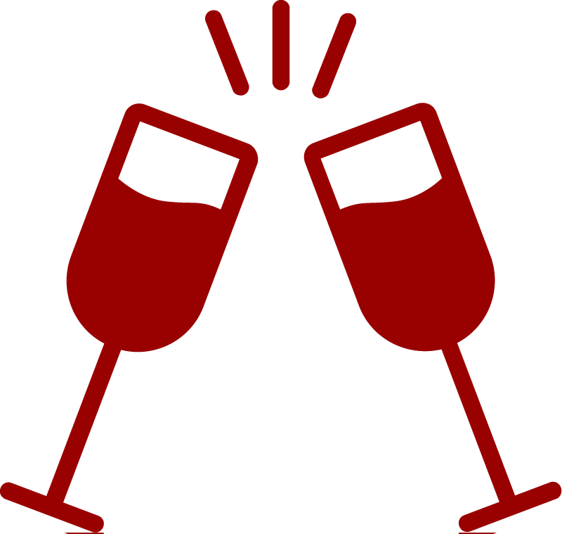 Private Events - Clinking Glasses Clipart (800x759)