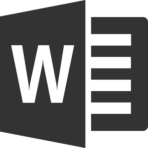 Microsoft Office Suite Training - Microsoft Word Logo Black And White (512x512)