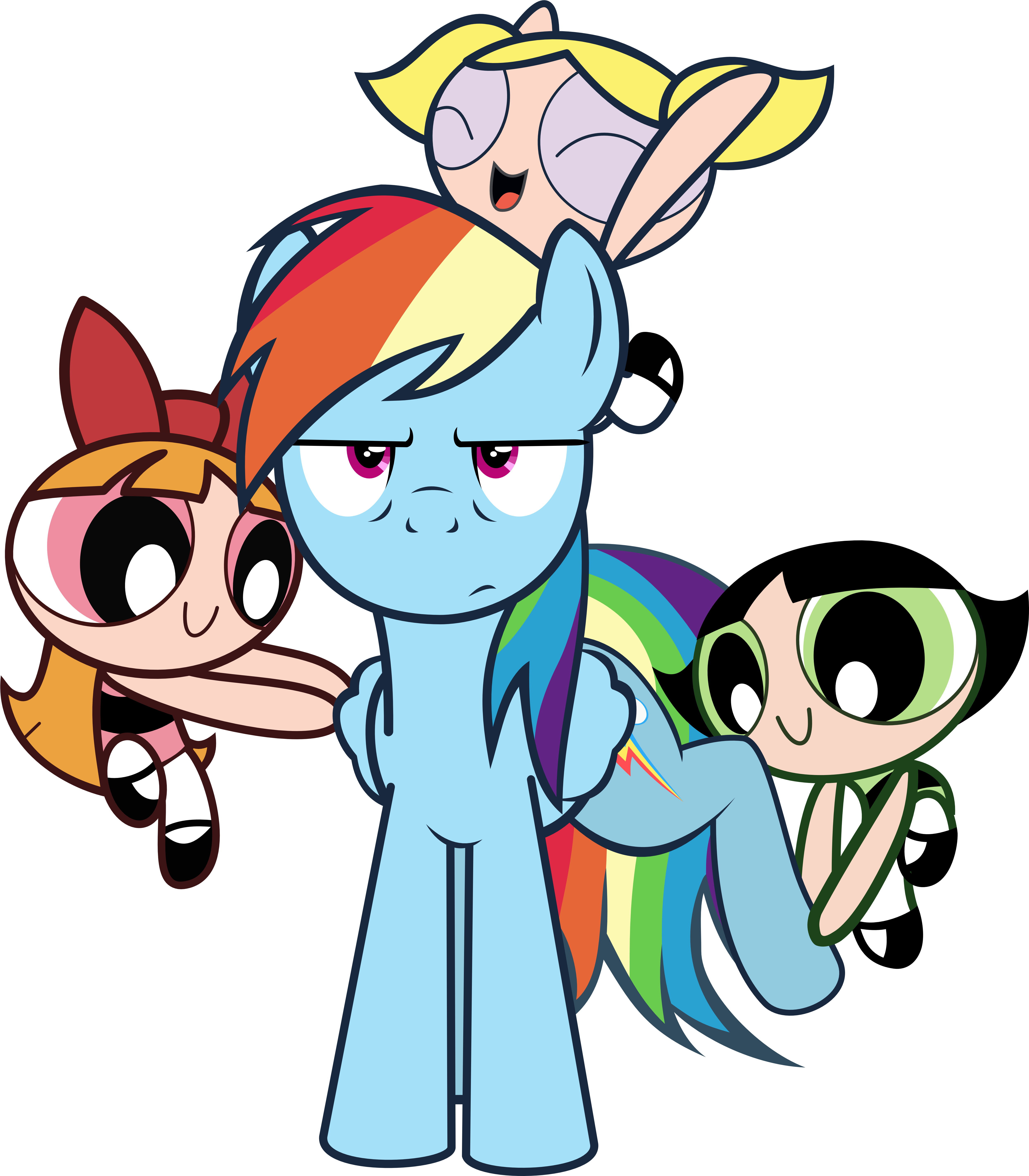 Rainbow Dash Twilight Sparkle Pinkie Pie Rarity Mammal - Rainbow Dash And Powerpuff Girls (5000x5686)