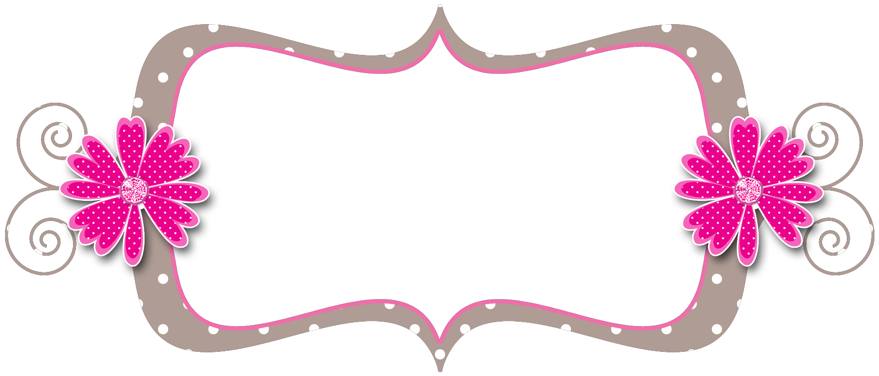 Curly Frame Polka Dot Pink Beige - Polka Dot (1800x1140)