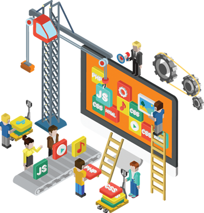 Техническая Поддержка Сайта, Доработки Сайтов, Перенос - Web Development Vector Png (420x440)