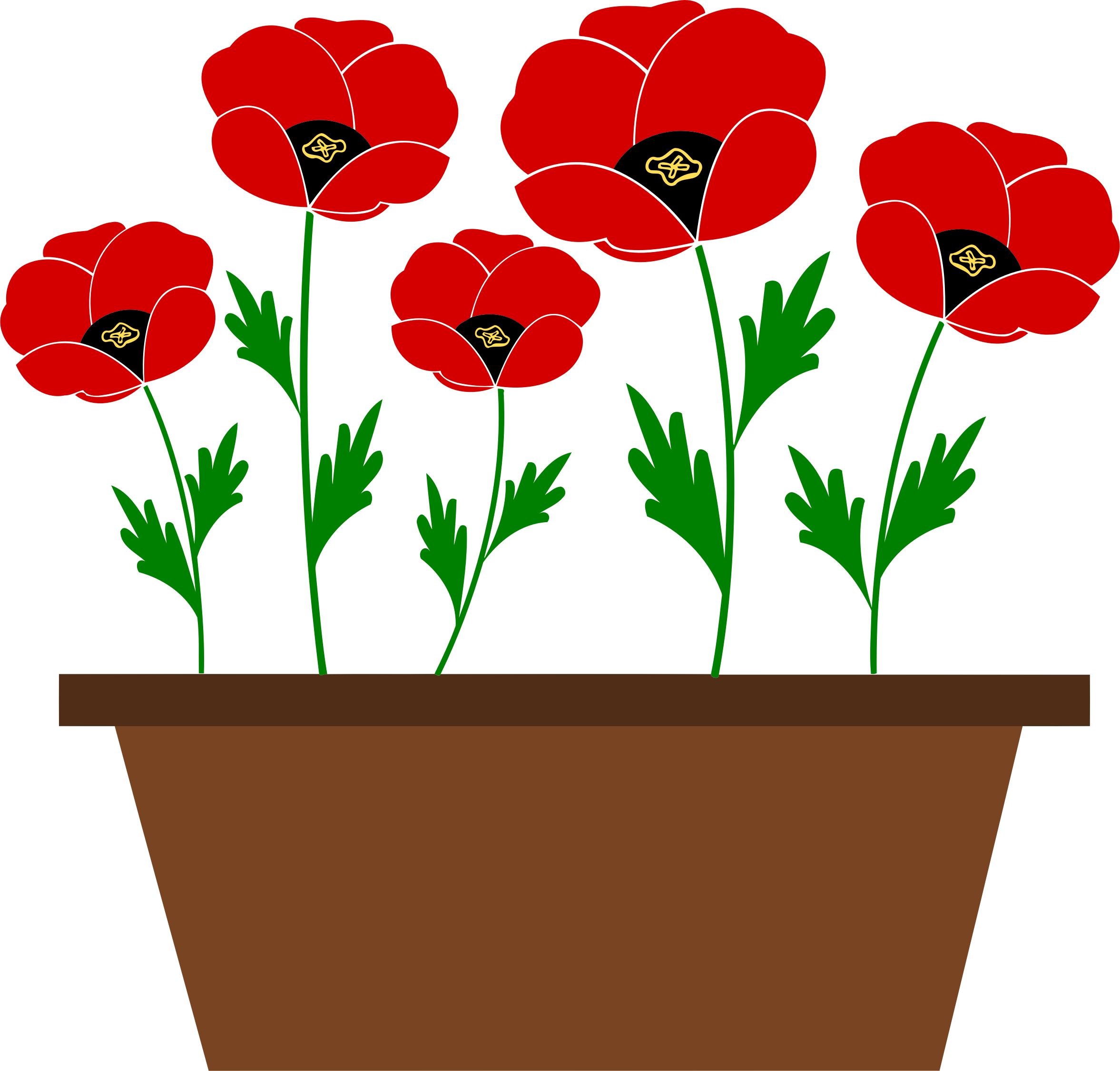 Poppies Vectorized - Poppy Clipart (2354x2252)