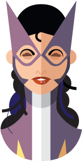 Huntress Flat Design - Super Hero Flat Design (360x432)