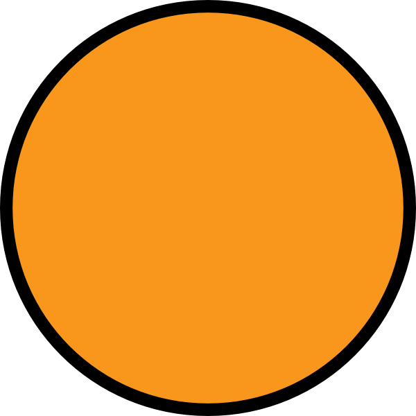 Orange Circle Clip Art - Orange Circle Black Outline (600x600)