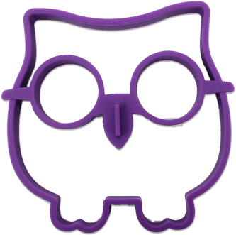 人気!!!目玉焼きの型 フクロウエッグモールドパンケーキモールド 紫色(パープル) (700x467)