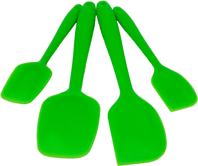 Proctor Silex Set Of 4 Silicone Spatulas With Measurements - Spatula (700x599)