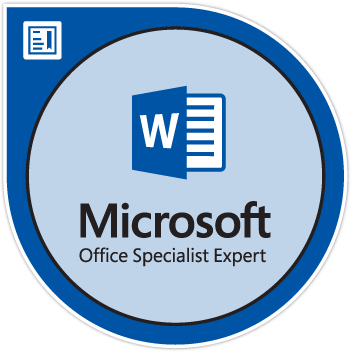 Microsoft Office Specialist Word 2016 Expert Microsoft - Mos Word Expert 2016 (352x352)
