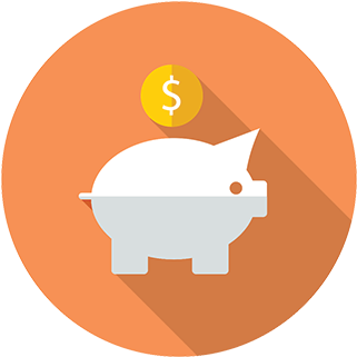 A Flat Design Of A Piggy Bank To Represent Low Cost - Angel Tube Station (892x892)