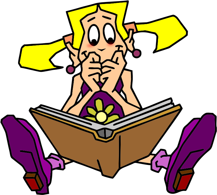 Girl Studying Clipart (800x720)