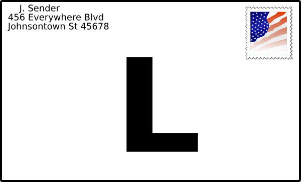 Letter-l Clip Art At Clker - Does The Address Go On A Letter (600x362)