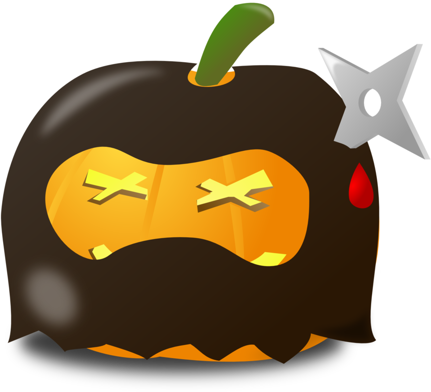 This Work, Identified By Publicdomainfiles - Ninja Pumpkin (958x958)
