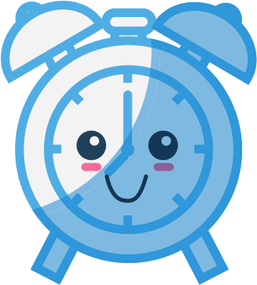 Alarm Clock Cartoon - Vector Graphics (550x550)