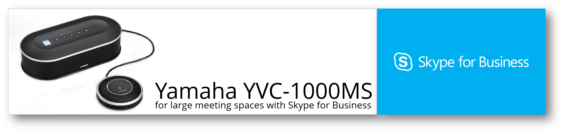 Introducing Yvc-1000ms For Large Meeting Spaces With - Yamaha Group Yamaha Yvc-1000ms Speakerphone Solution (1915x457)