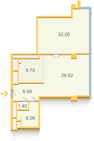 Планировки 2-комнатных Квартир Жк Артемида - Floor Plan (500x500)